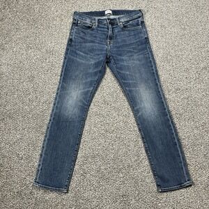 J Crew Jeans Mens 30x30 Blue‎ 484 Slim Straight Medium Wash Stretch Denim